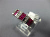 WIDE 1.24CT DIAMOND & AAA RUBY 14KT WHITE GOLD ROUND & BAGUETTE ANNIVERSARY RING