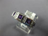 .90CT DIAMOND & AAA AMETHYST 14KT WHITE GOLD 3D ROUND & PRINCESS SQUARE FUN RING