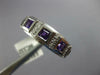 .90CT DIAMOND & AAA AMETHYST 14KT WHITE GOLD 3D ROUND & PRINCESS SQUARE FUN RING