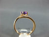 ESTATE WIDE .76CT DIAMOND & AAA AMETHYST 14KT ROSE GOLD 3D SWIRL FUN RING