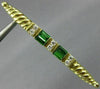 ESTATE .80CT DIAMOND & TSAVORITE 14K YELLOW GOLD ELONGATED PIN BROOCH E/F #25032