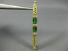 ESTATE .80CT DIAMOND & TSAVORITE 14K YELLOW GOLD ELONGATED PIN BROOCH E/F #25032