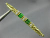 ESTATE .80CT DIAMOND & TSAVORITE 14K YELLOW GOLD ELONGATED PIN BROOCH E/F #25032