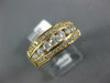 ESTATE WIDE .63CT DIAMOND 14KT YELLOW GOLD ROUND 3 ROW CLASSIC ANNIVERSARY RING