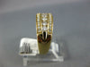 ESTATE WIDE .63CT DIAMOND 14KT YELLOW GOLD ROUND 3 ROW CLASSIC ANNIVERSARY RING