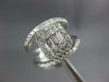 LARGE .75CT DIAMOND 14KT WHITE GOLD ROUND & BAGUETTE SQUARE HALO ENGAGEMENT RING