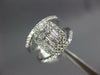 LARGE .75CT DIAMOND 14KT WHITE GOLD ROUND & BAGUETTE SQUARE HALO ENGAGEMENT RING