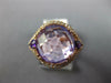 ESTATE LARGE 4.98CT DIAMOND & AAA AMETHYST 14KT ROSE GOLD 3D CLASSIC FUN RING