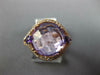 ESTATE LARGE 4.98CT DIAMOND & AAA AMETHYST 14KT ROSE GOLD 3D CLASSIC FUN RING