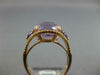 ESTATE LARGE 4.98CT DIAMOND & AAA AMETHYST 14KT ROSE GOLD 3D CLASSIC FUN RING