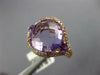 ESTATE LARGE 4.98CT DIAMOND & AAA AMETHYST 14KT ROSE GOLD 3D CLASSIC FUN RING
