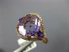 ESTATE LARGE 4.98CT DIAMOND & AAA AMETHYST 14KT ROSE GOLD 3D CLASSIC FUN RING