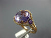 ESTATE LARGE 4.98CT DIAMOND & AAA AMETHYST 14KT ROSE GOLD 3D CLASSIC FUN RING