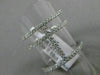 ESTATE LARGE .68CT ROUND DIAMOND 18K WHITE GOLD 3D PAVE CROSS FINGER RING F/G VS