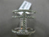ESTATE LARGE .68CT ROUND DIAMOND 18K WHITE GOLD 3D PAVE CROSS FINGER RING F/G VS