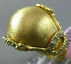 ESTATE LARGE .20CT DIAMOND 14KT YELLOW GOLD HANDCRAFTED ITALIAN CROWN RING