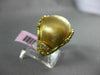 ESTATE LARGE .20CT DIAMOND 14KT YELLOW GOLD HANDCRAFTED ITALIAN CROWN RING