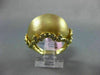 ESTATE LARGE .20CT DIAMOND 14KT YELLOW GOLD HANDCRAFTED ITALIAN CROWN RING