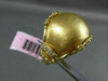 ESTATE LARGE .20CT DIAMOND 14KT YELLOW GOLD HANDCRAFTED ITALIAN CROWN RING