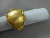 ESTATE LARGE .20CT DIAMOND 14KT YELLOW GOLD HANDCRAFTED ITALIAN CROWN RING