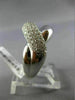 ESTATE LARGE 1.11CT DIAMOND 18KT WHITE GOLD MULTI ROW CRISS CROSS LOVE KNOT RING