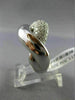 ESTATE LARGE 1.11CT DIAMOND 18KT WHITE GOLD MULTI ROW CRISS CROSS LOVE KNOT RING