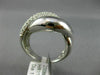 ESTATE LARGE 1.11CT DIAMOND 18KT WHITE GOLD MULTI ROW CRISS CROSS LOVE KNOT RING