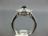 ESTATE LARGE 1.56CT DIAMOND & AAA SAPPHIRE 14KT WHITE GOLD OVAL ENGAGEMENT RING