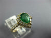 1.57CT DIAMOND & AAA EMERALD 14KT YELLOW GOLD 3D PEAR SHAPE HALO ENGAGEMENT RING