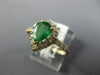 1.57CT DIAMOND & AAA EMERALD 14KT YELLOW GOLD 3D PEAR SHAPE HALO ENGAGEMENT RING