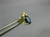 ANTIQUE 1.61CT DIAMOND & AAA SAPPHIRE 14KT YELLOW GOLD 3D OVAL EARRINGS #24091
