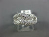 ESTATE .87CT DIAMOND 18KT WHITE GOLD 3D MULTI ROW LOVE KNOT FUN RING
