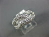 ESTATE .87CT DIAMOND 18KT WHITE GOLD 3D MULTI ROW LOVE KNOT FUN RING