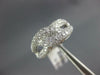 ESTATE .87CT DIAMOND 18KT WHITE GOLD 3D MULTI ROW LOVE KNOT FUN RING