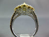 LARGE 2.60CT WHITE & FANCY YELLOW DIAMOND 18KT GOLD PEAR SHAPE ENGAGEMENT RING