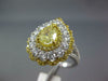 LARGE 2.60CT WHITE & FANCY YELLOW DIAMOND 18KT GOLD PEAR SHAPE ENGAGEMENT RING