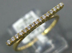 ESTATE .09CT DIAMOND 18KT YELLOW GOLD 3D CLASSIC 2mm BAR FUN RING