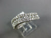ESTATE 1.19CT DIAMOND 18KT WHITE GOLD 3 ROW OPEN FILIGREE SWIRL ANNIVERSARY RING