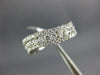 ESTATE 1.19CT DIAMOND 18KT WHITE GOLD 3 ROW OPEN FILIGREE SWIRL ANNIVERSARY RING