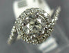 GIA LARGE 1.51CT DIAMOND 14KT WHITE GOLD 3D CLASSIC ROUND SWIRL ENGAGEMENT RING