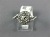 GIA LARGE 1.51CT DIAMOND 14KT WHITE GOLD 3D CLASSIC ROUND SWIRL ENGAGEMENT RING