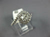 GIA LARGE 1.51CT DIAMOND 14KT WHITE GOLD 3D CLASSIC ROUND SWIRL ENGAGEMENT RING