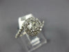 GIA LARGE 1.51CT DIAMOND 14KT WHITE GOLD 3D CLASSIC ROUND SWIRL ENGAGEMENT RING