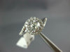 GIA LARGE 1.51CT DIAMOND 14KT WHITE GOLD 3D CLASSIC ROUND SWIRL ENGAGEMENT RING