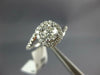 GIA LARGE 1.51CT DIAMOND 14KT WHITE GOLD 3D CLASSIC ROUND SWIRL ENGAGEMENT RING