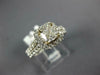 GIA LARGE 1.30CT DIAMOND 14KT 2 TONE GOLD CUSHION & ROUND SQUARE ENGAGEMENT RING