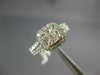GIA LARGE 1.30CT DIAMOND 14KT 2 TONE GOLD CUSHION & ROUND SQUARE ENGAGEMENT RING