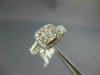 GIA LARGE 1.30CT DIAMOND 14KT 2 TONE GOLD CUSHION & ROUND SQUARE ENGAGEMENT RING