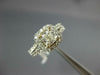 GIA LARGE 1.30CT DIAMOND 14KT 2 TONE GOLD CUSHION & ROUND SQUARE ENGAGEMENT RING
