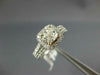 GIA LARGE 1.30CT DIAMOND 14KT 2 TONE GOLD CUSHION & ROUND SQUARE ENGAGEMENT RING